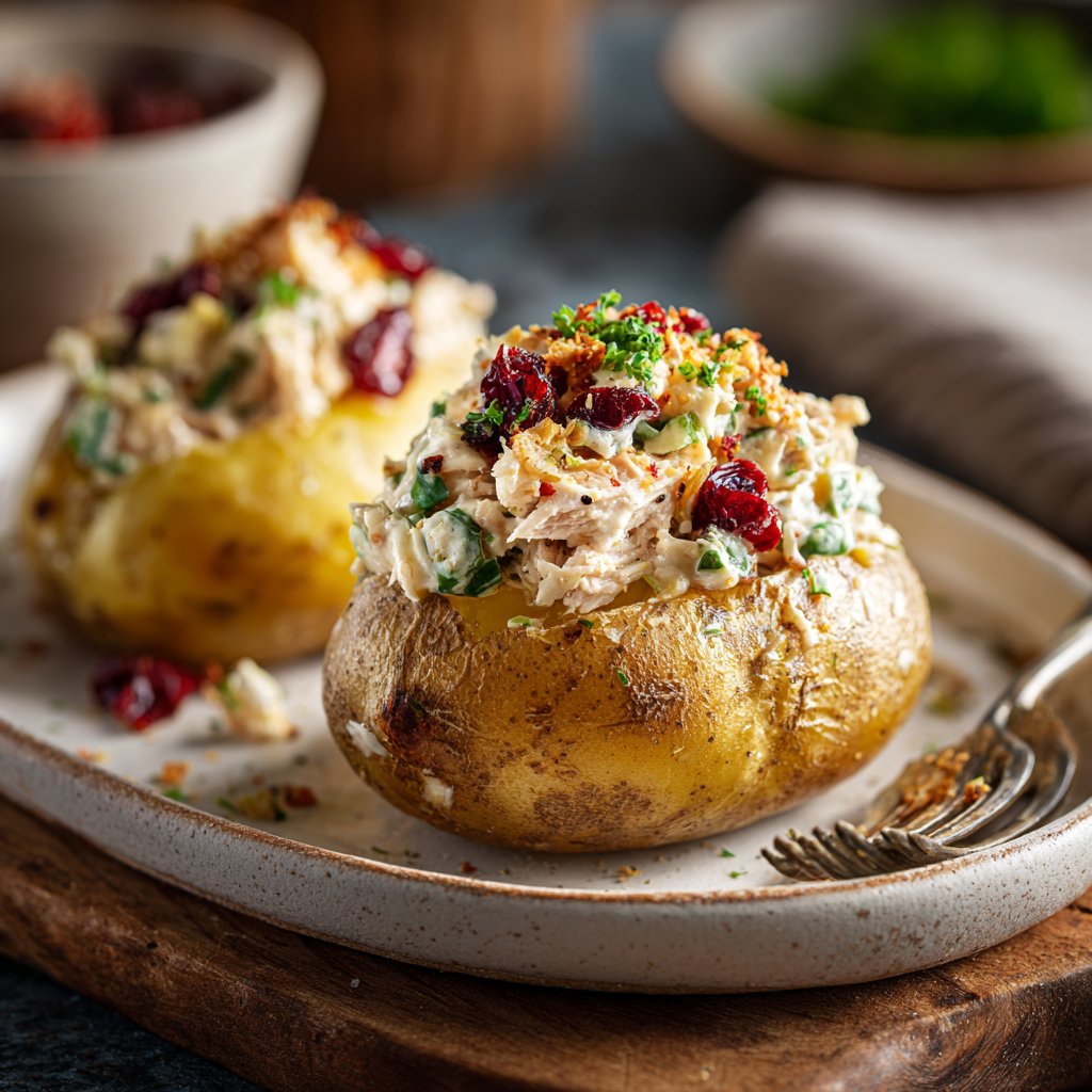 Boiled Potato with Turkey Salad