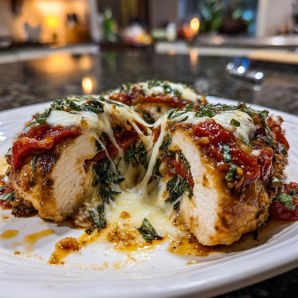 Easy Caprese Stuffed Chicken
