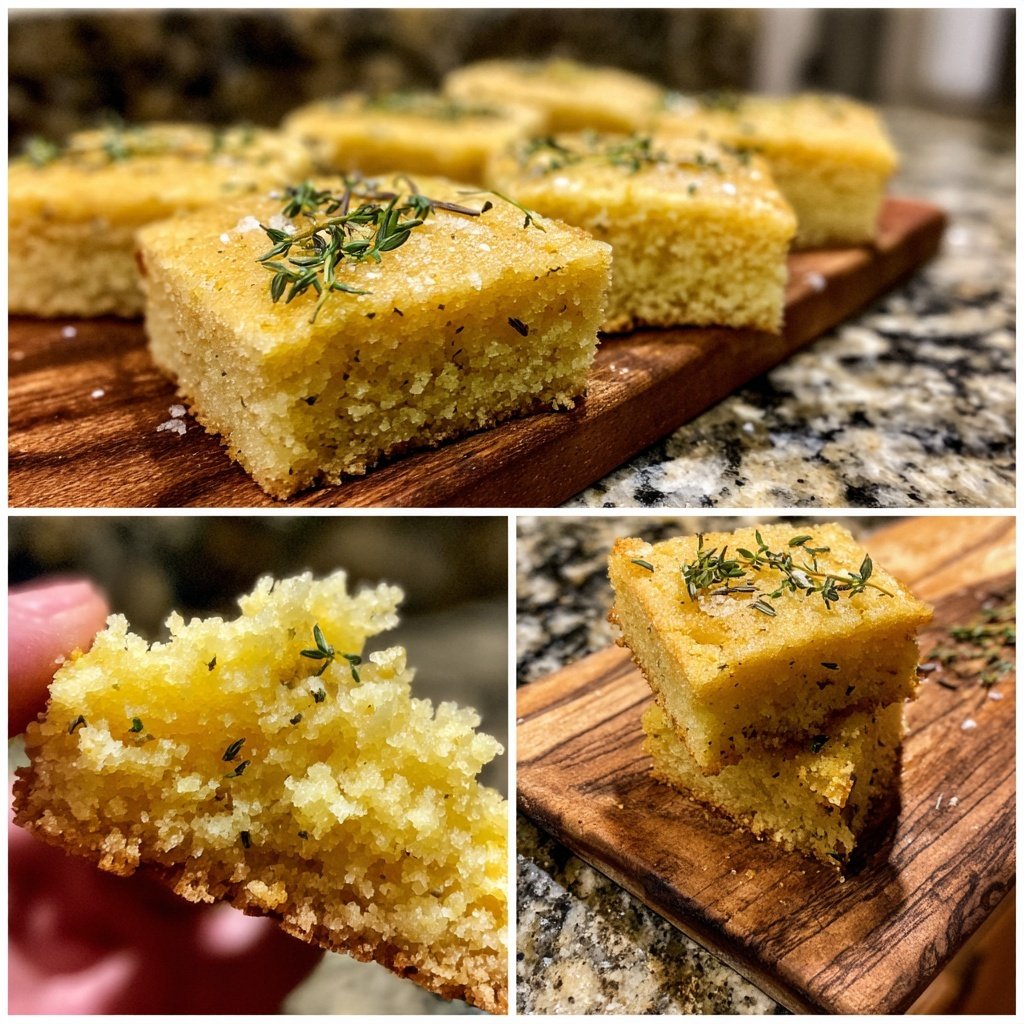 Lemon Thyme Shortbread Bars