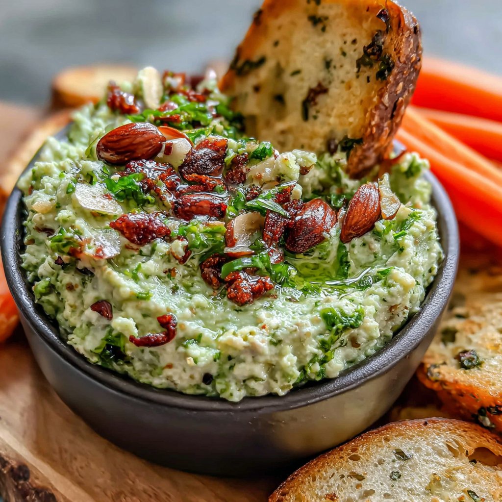 Almond Pesto Protein Dip