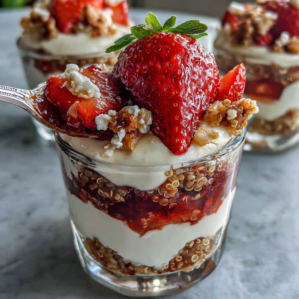 Strawberry Quinoa Parfait Cup