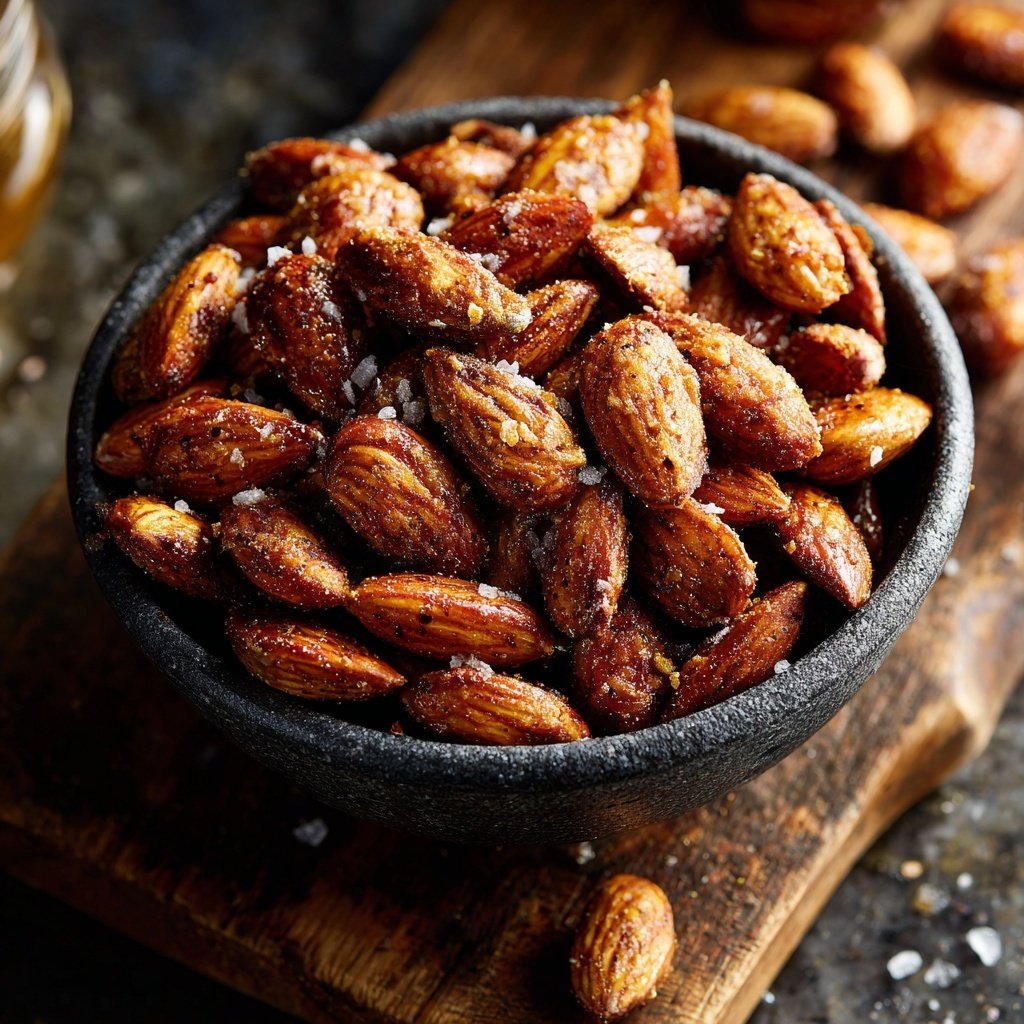 Spiced Honey Roasted Almonds