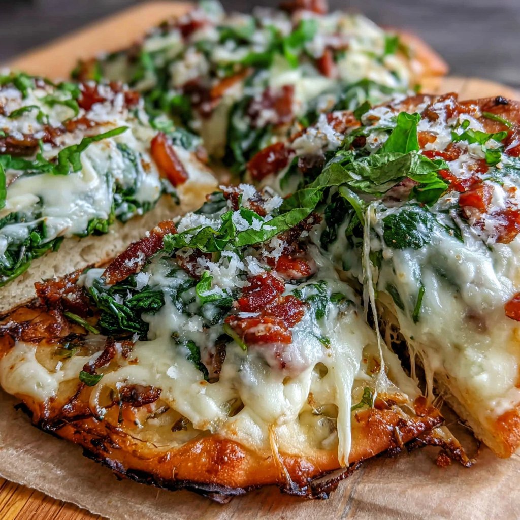 Turkey Spinach Flatbreads Recipe