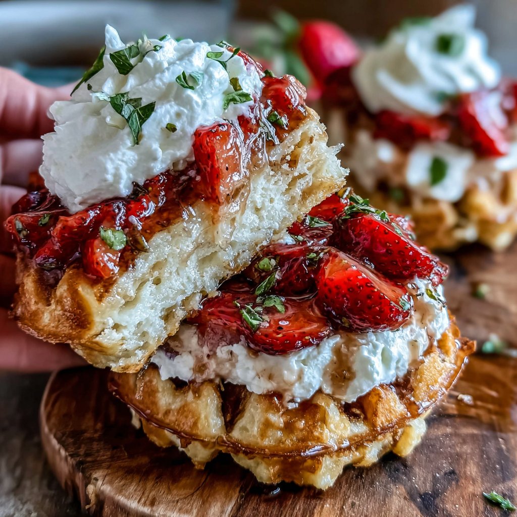 Waffle Strawberry Shortcake Treats