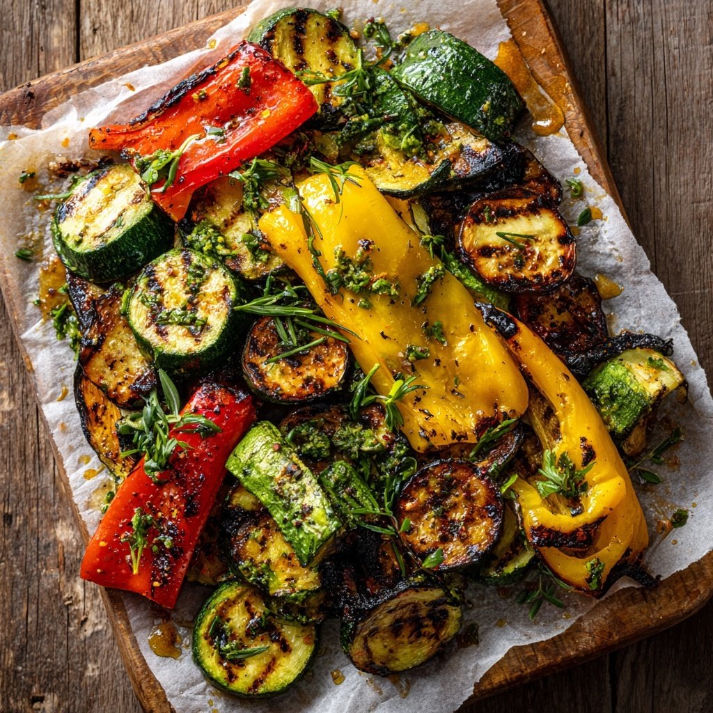Healthy Lemon Herb Grilled Veggies