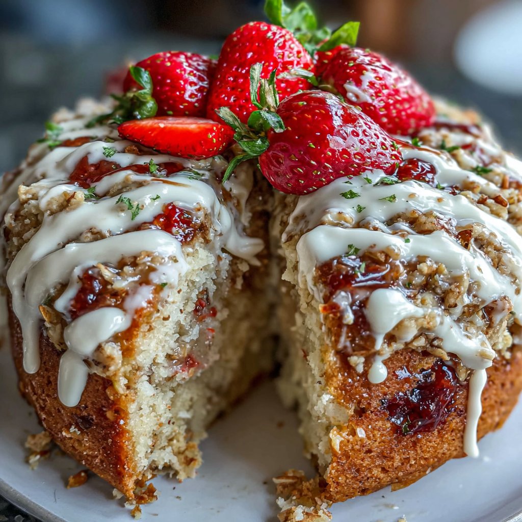 Almond Flour Strawberry Cake