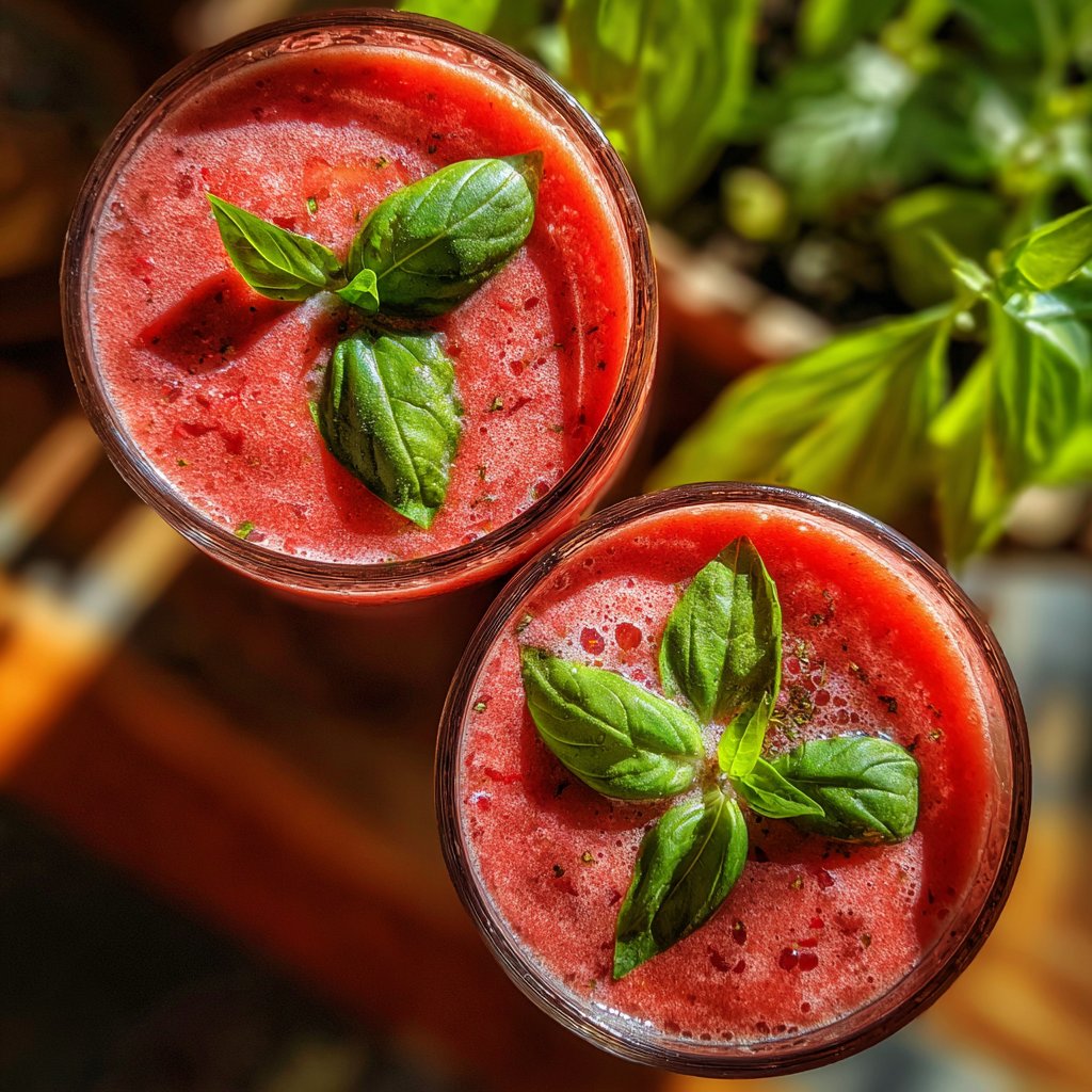 Strawberry Basil Smoothie
