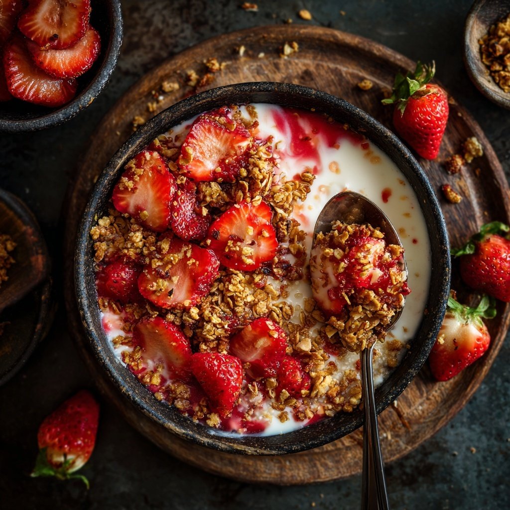 Strawberry-Infused Breakfast Chia Bowl