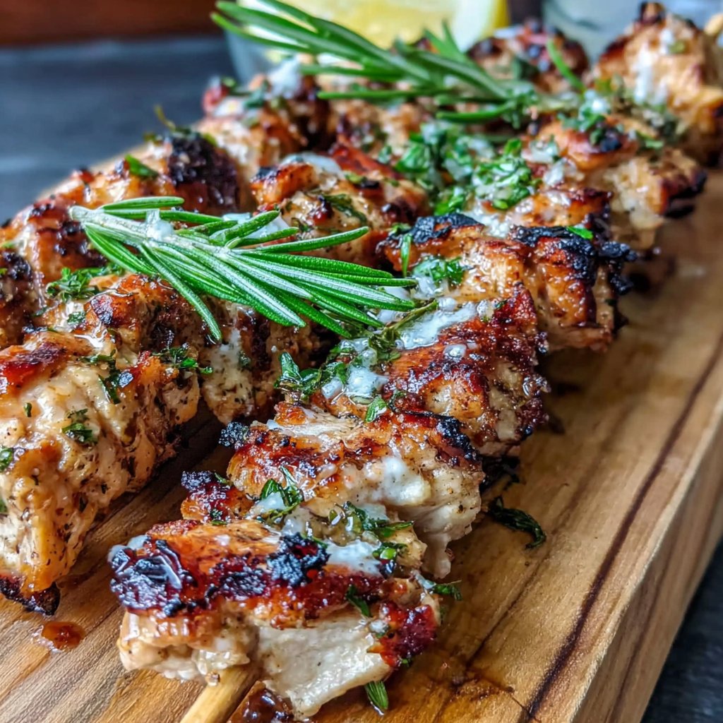 Lemon-Rosemary Chicken Skewers